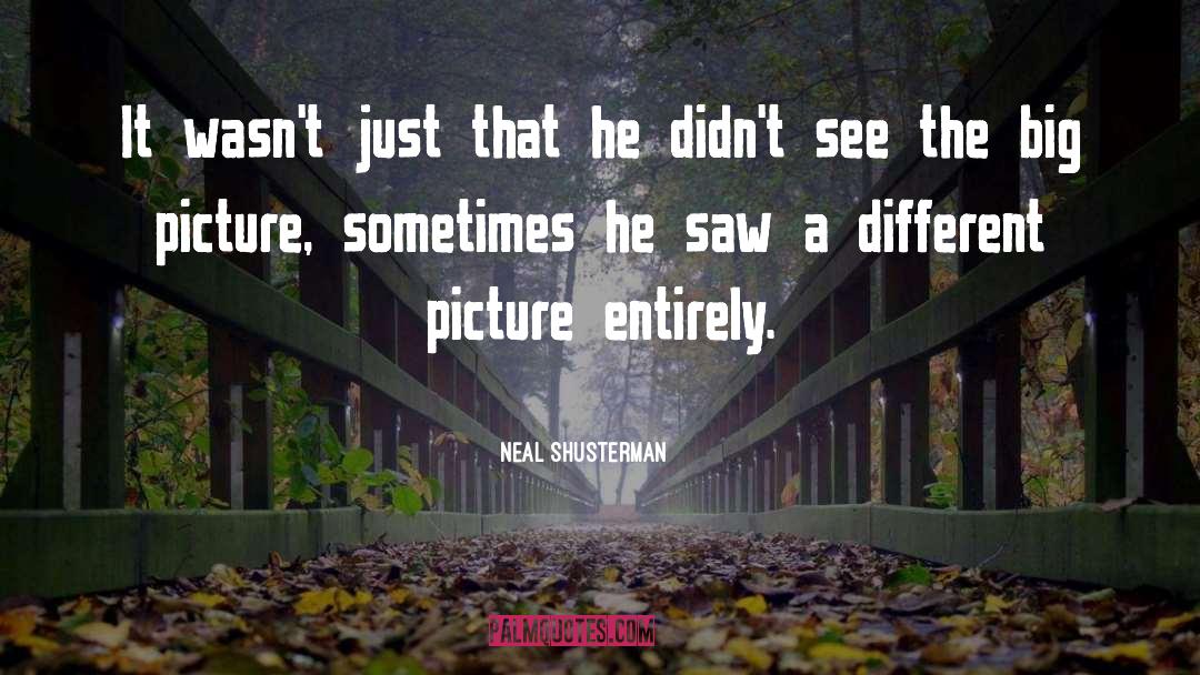 Seeing The Big Picture quotes by Neal Shusterman