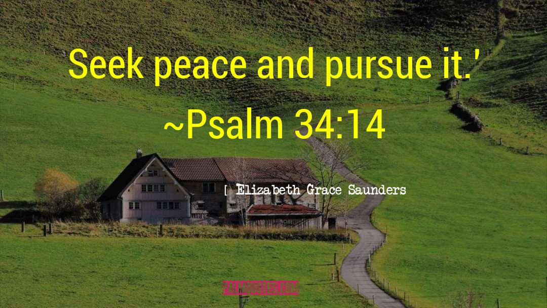 Seek Peace quotes by Elizabeth Grace Saunders