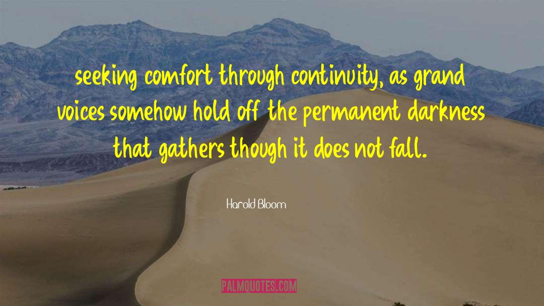 Seeking Comfort quotes by Harold Bloom