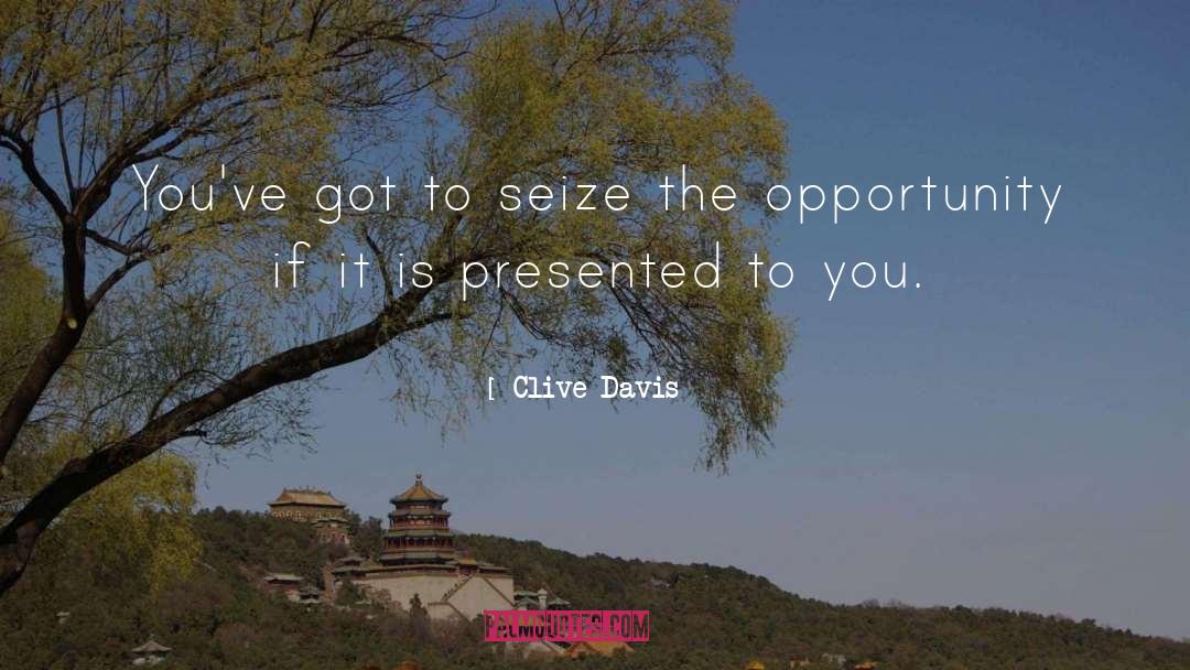 Seize The Opportunity quotes by Clive Davis