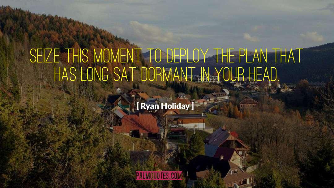 Seize This Moment quotes by Ryan Holiday