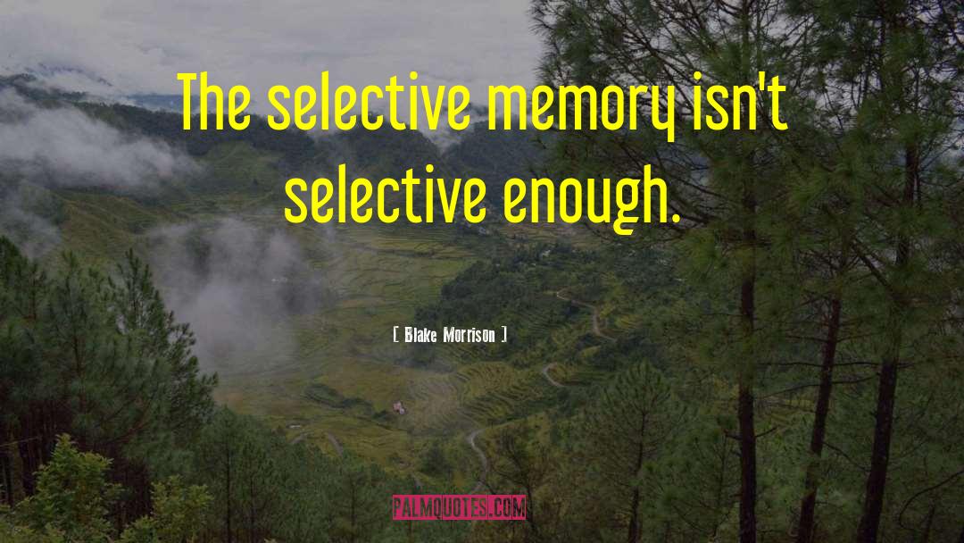 Selective Memory quotes by Blake Morrison