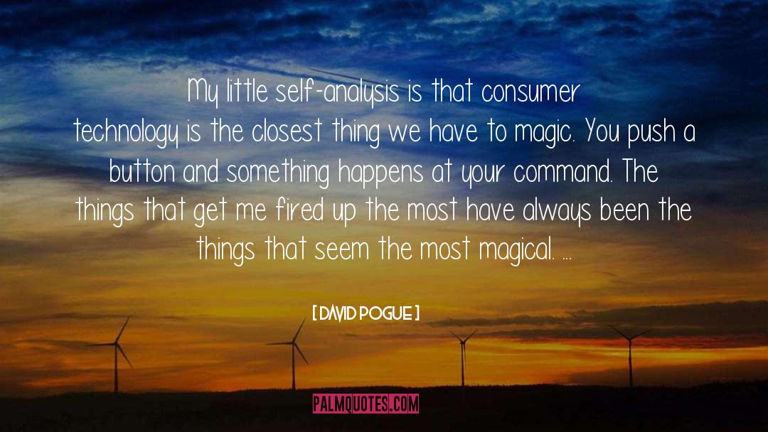 Self Analysis quotes by David Pogue
