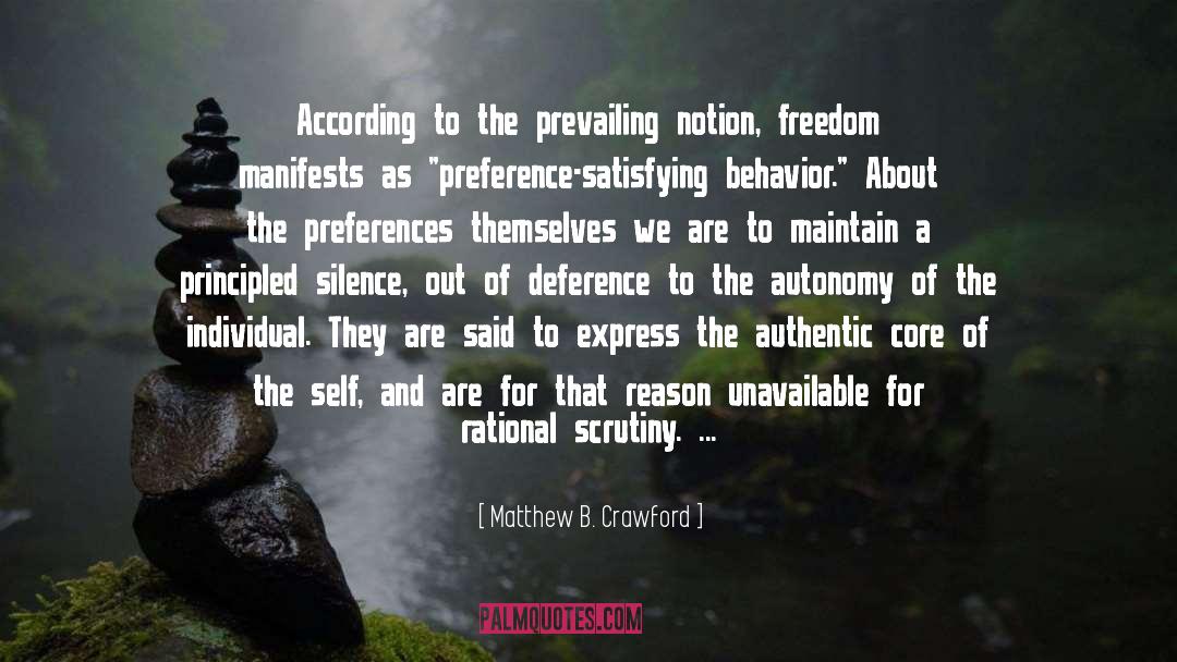 Self And Non Self quotes by Matthew B. Crawford