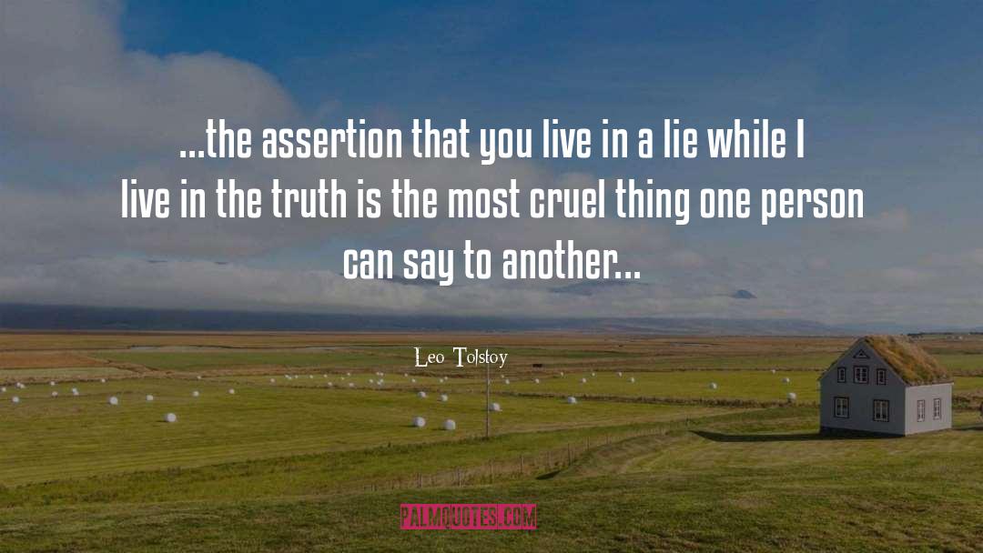 Self Assertion quotes by Leo Tolstoy