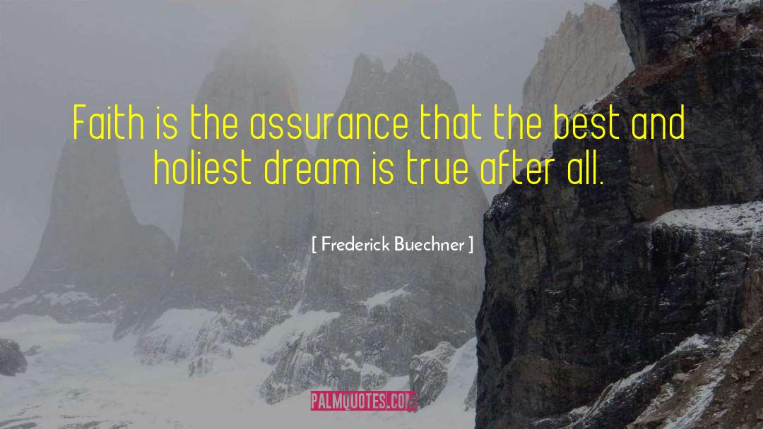 Self Assurance quotes by Frederick Buechner