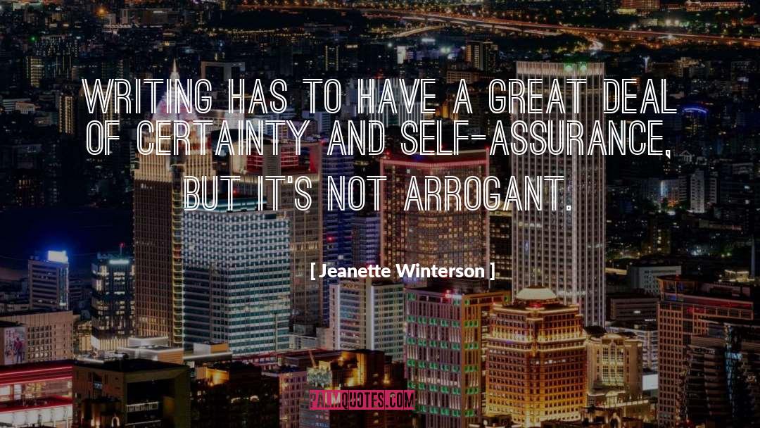 Self Assurance quotes by Jeanette Winterson