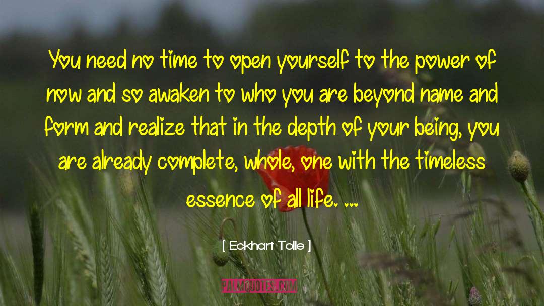 Self Awaken quotes by Eckhart Tolle