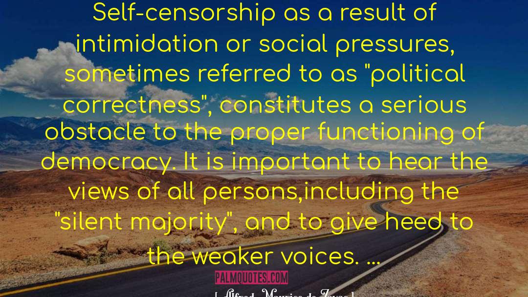 Self Censorship quotes by Alfred-Maurice De Zayas