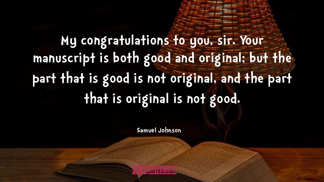 Self Congratulations quotes by Samuel Johnson