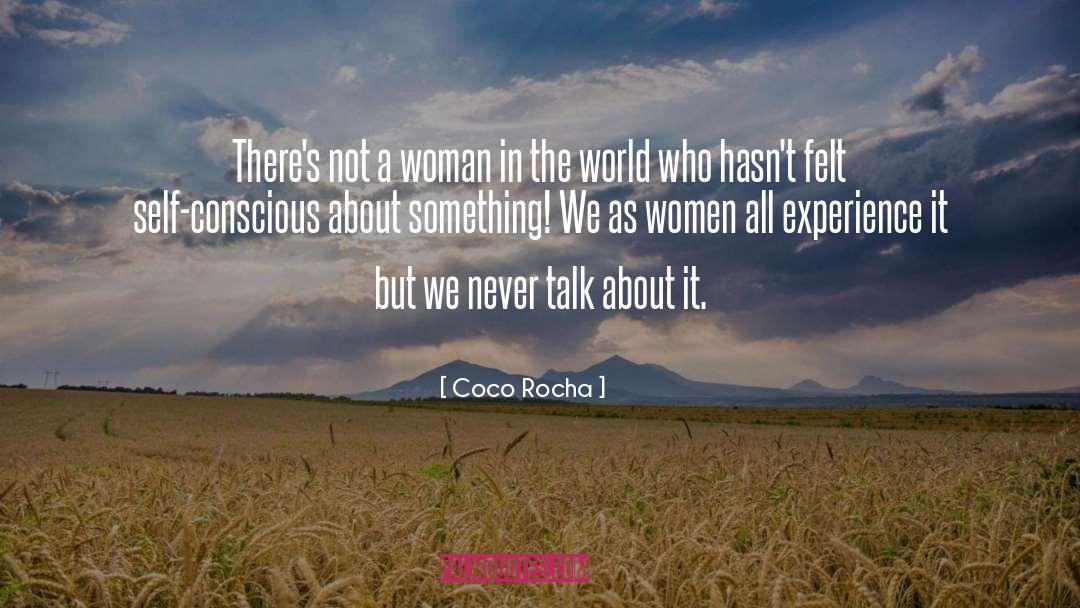 Self Conscious quotes by Coco Rocha