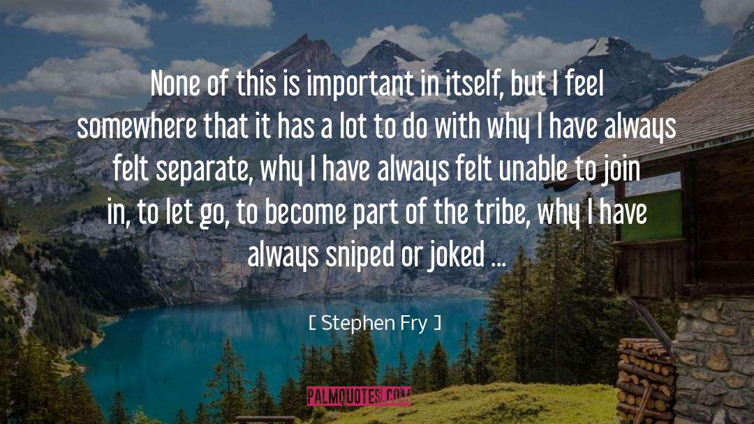 Self Consciousness quotes by Stephen Fry