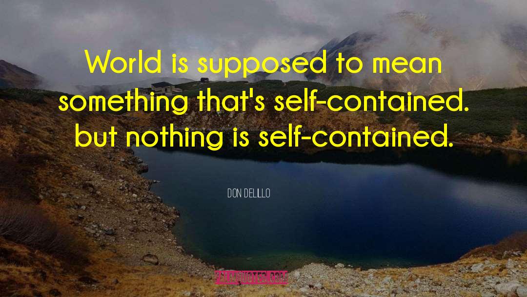 Self Contained quotes by Don DeLillo
