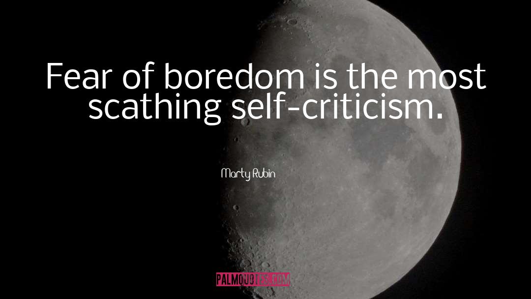 Self Criticism quotes by Marty Rubin