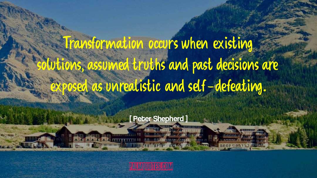 Self Decision quotes by Peter Shepherd