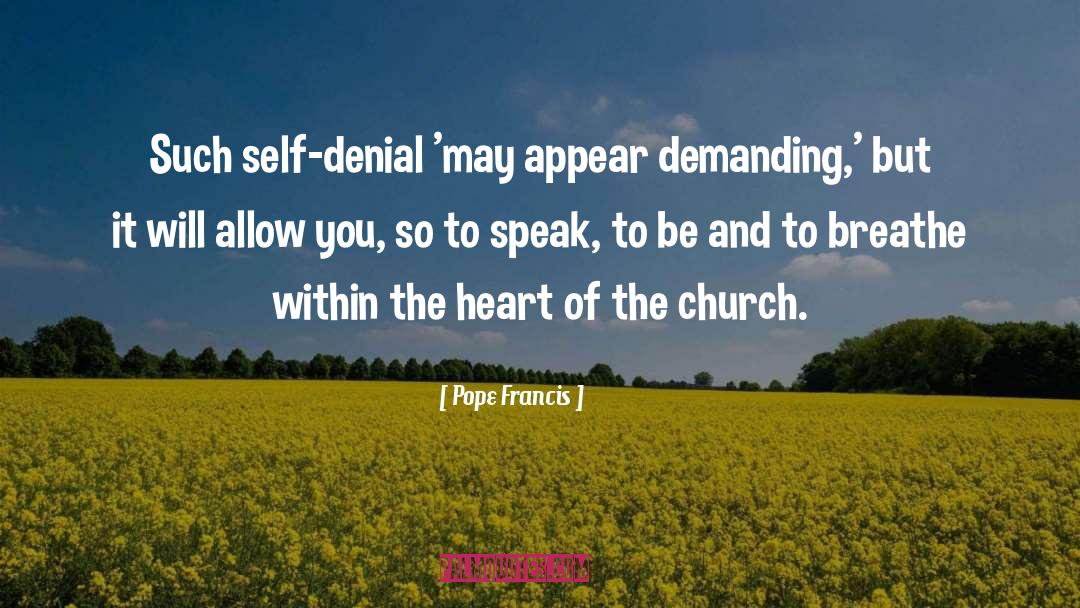 Self Denial quotes by Pope Francis