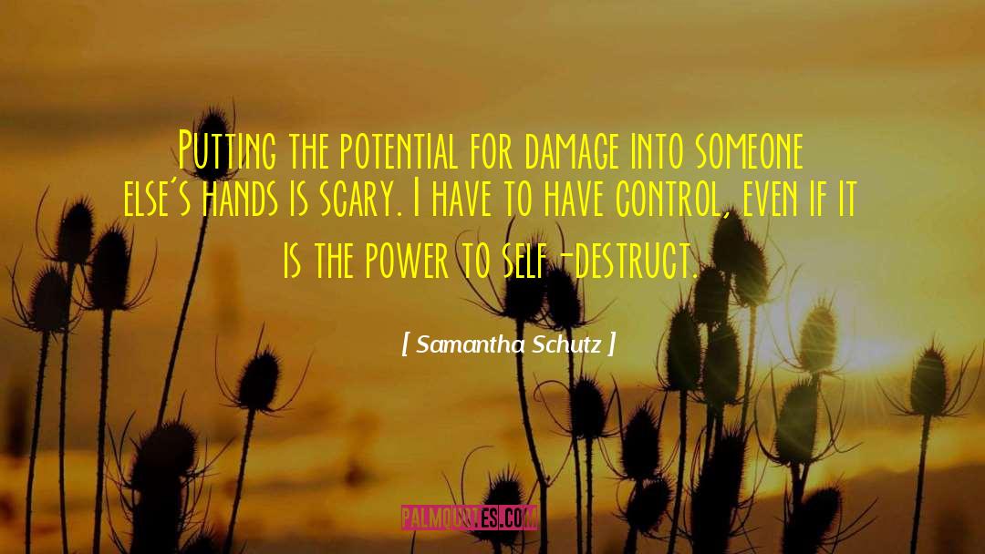 Self Destruct quotes by Samantha Schutz