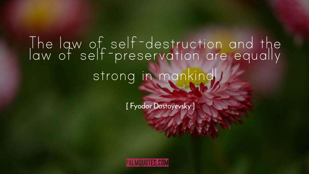 Self Destruction quotes by Fyodor Dostoyevsky