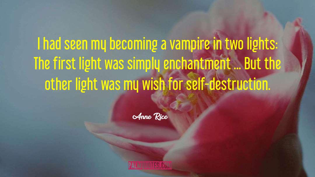 Self Destruction quotes by Anne Rice
