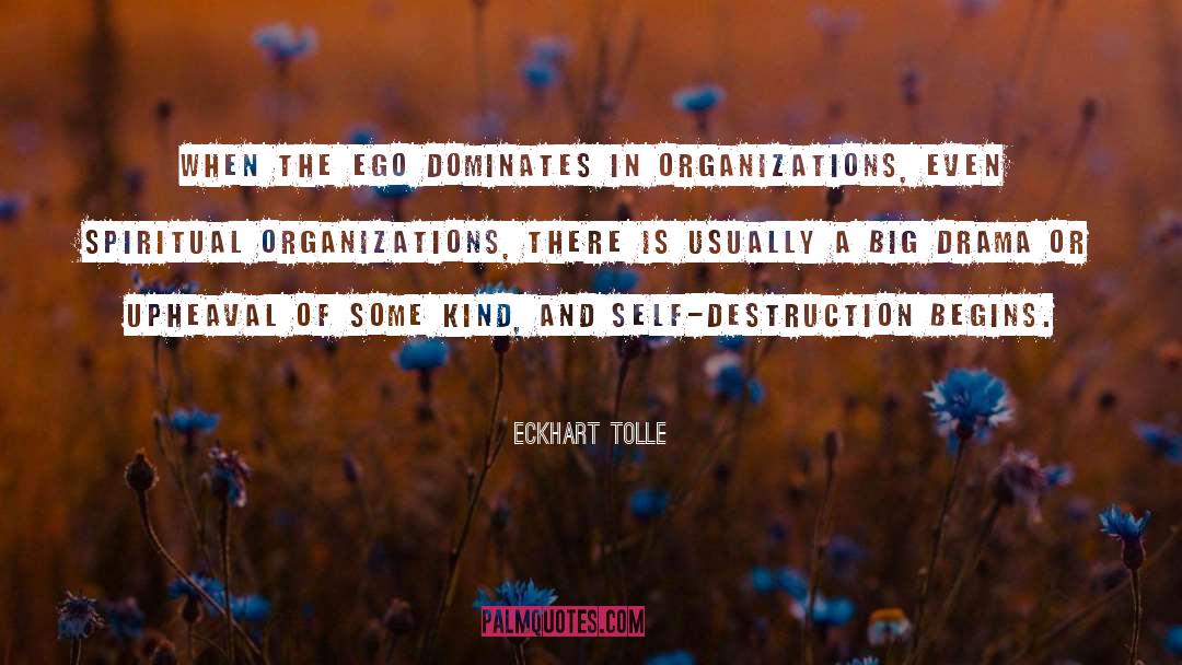 Self Destruction quotes by Eckhart Tolle