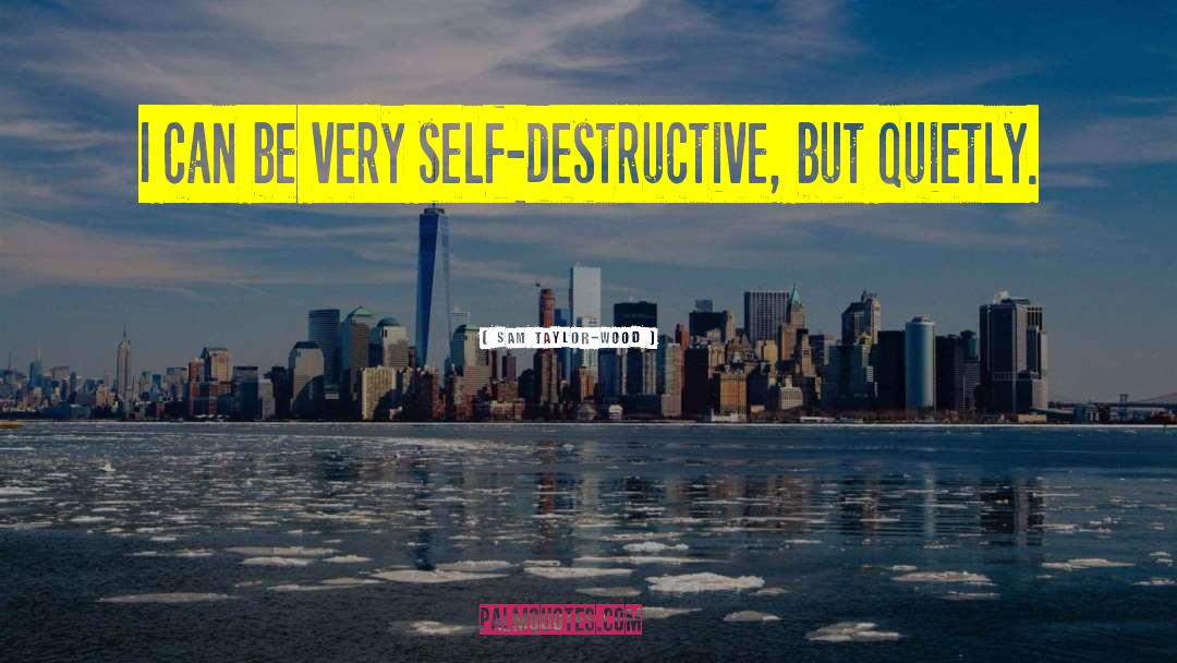 Self Destructive Behavior quotes by Sam Taylor-Wood