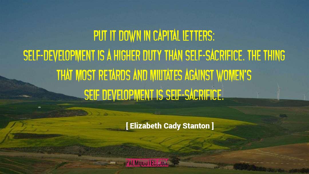 Self Development quotes by Elizabeth Cady Stanton