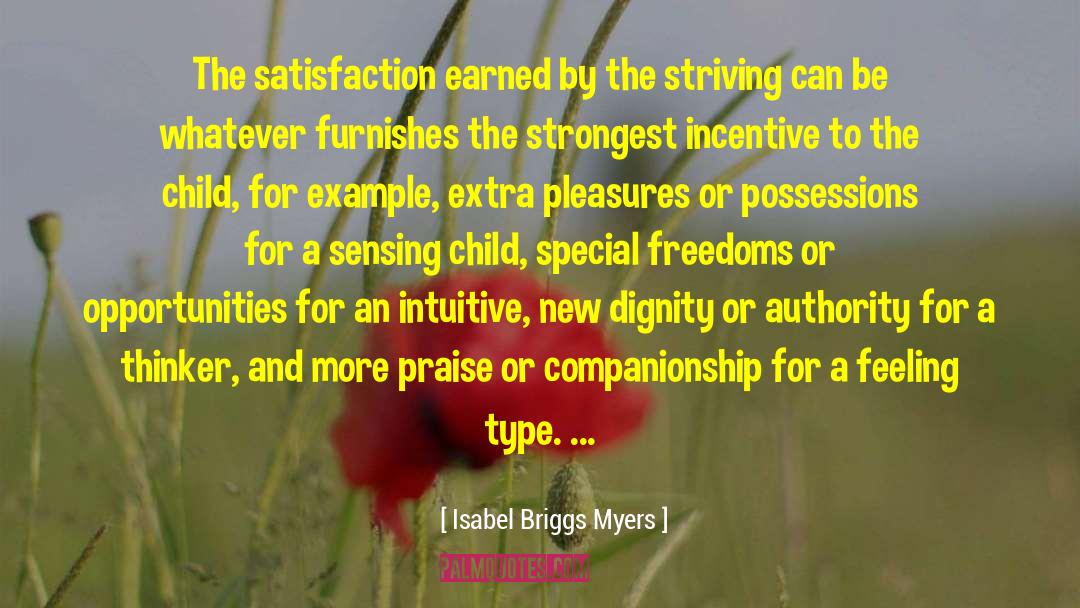 Self Earned quotes by Isabel Briggs Myers