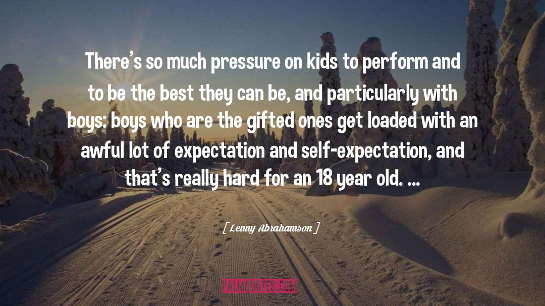 Self Expectation quotes by Lenny Abrahamson