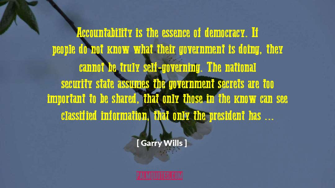 Self Governing quotes by Garry Wills