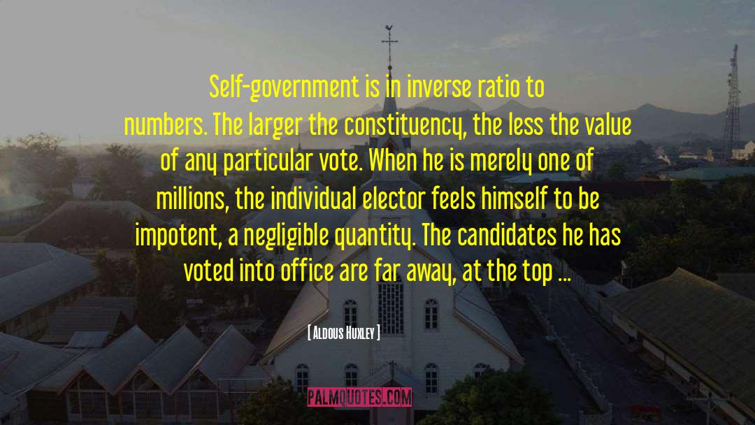 Self Government quotes by Aldous Huxley