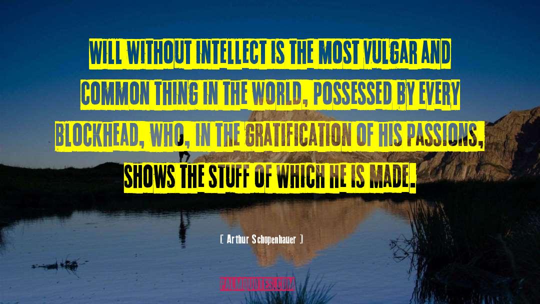 Self Gratification quotes by Arthur Schopenhauer
