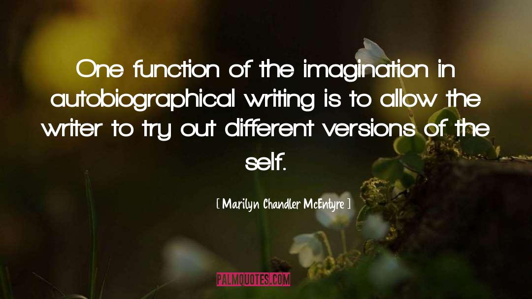 Self Imagination quotes by Marilyn Chandler McEntyre