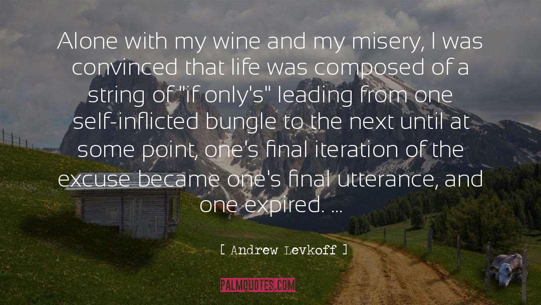 Self Inflicted quotes by Andrew Levkoff