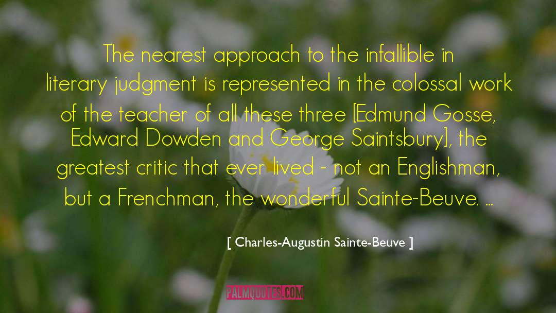 Self Judgment quotes by Charles-Augustin Sainte-Beuve
