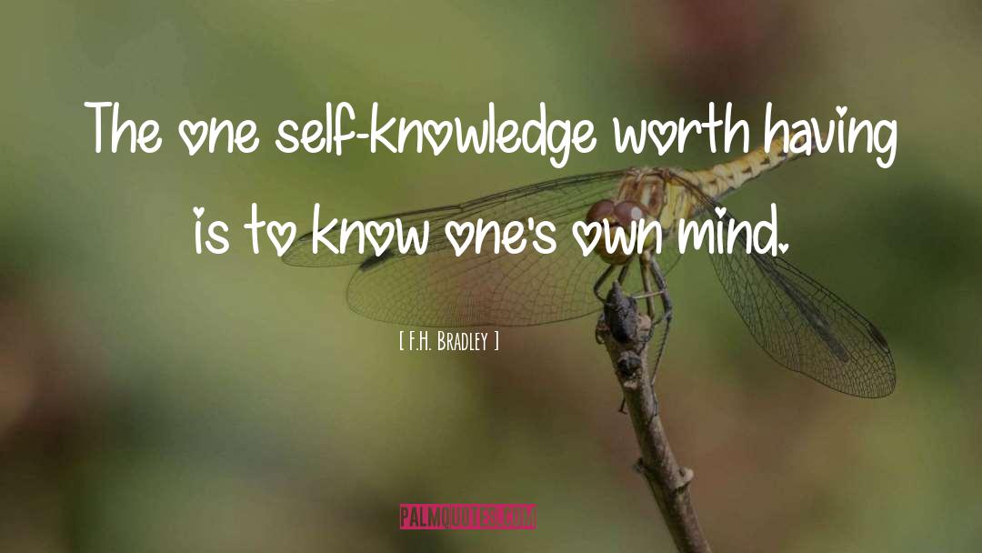 Self Knowledge quotes by F.H. Bradley