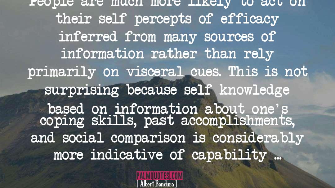Self Knowledge quotes by Albert Bandura