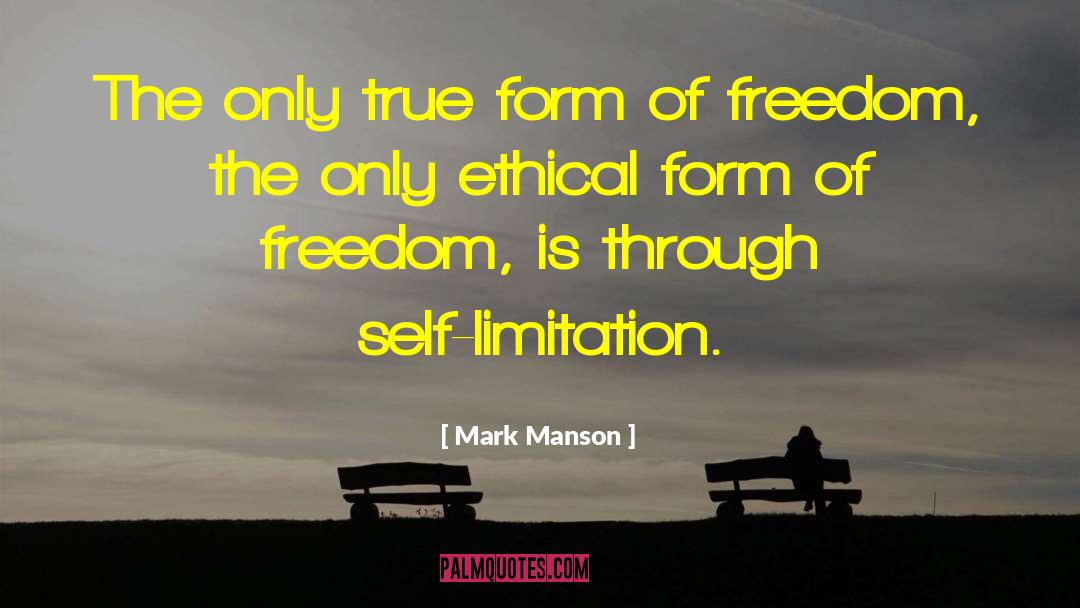 Self Limitation quotes by Mark Manson