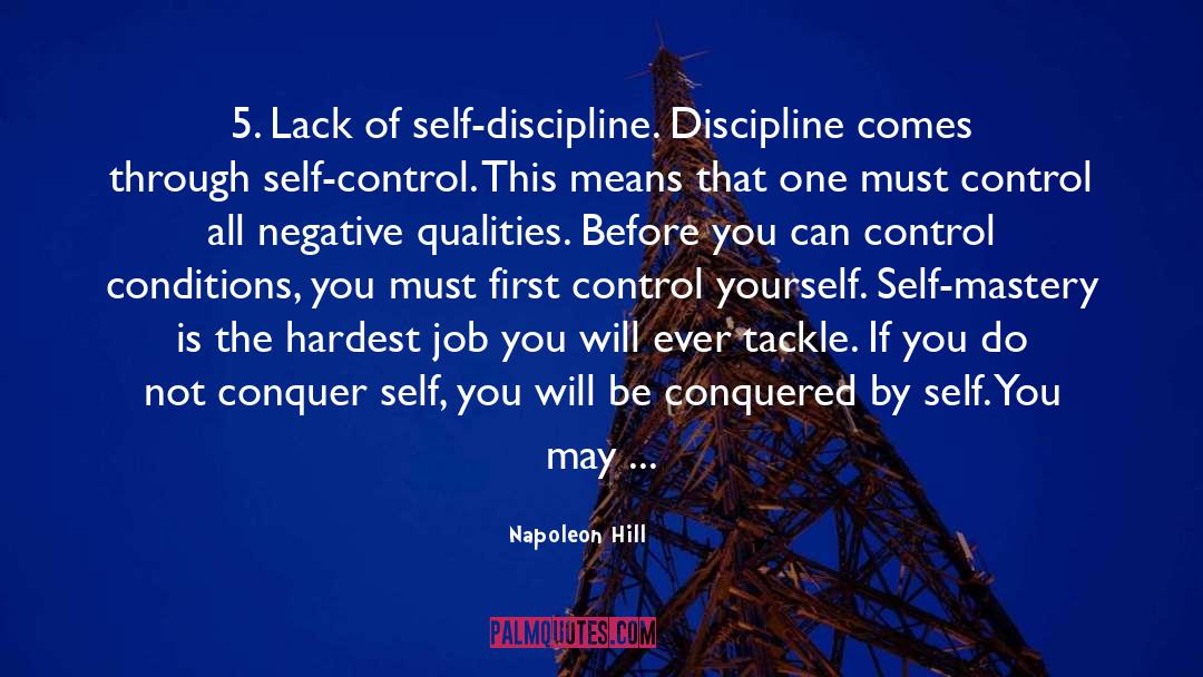 Self Mastery quotes by Napoleon Hill