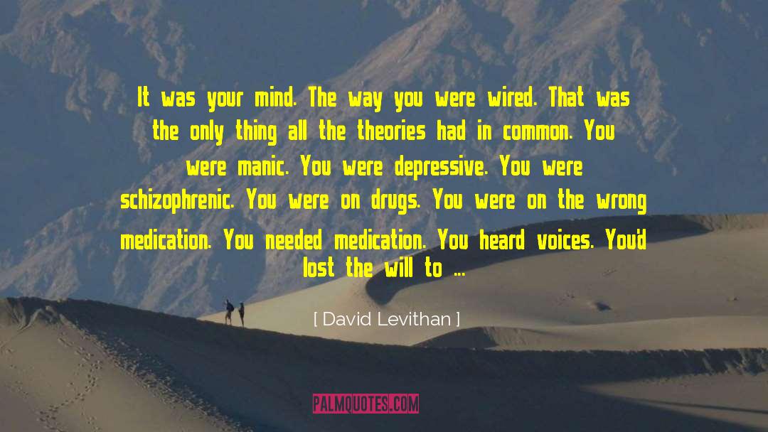 Self Medication quotes by David Levithan