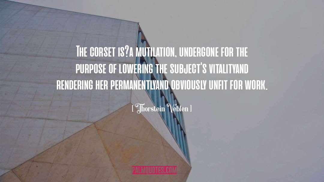 Self Mutilation quotes by Thorstein Veblen