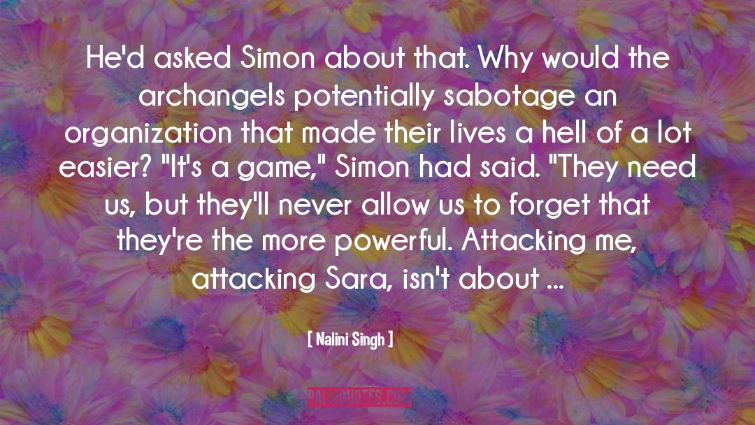 Self Sabotage quotes by Nalini Singh