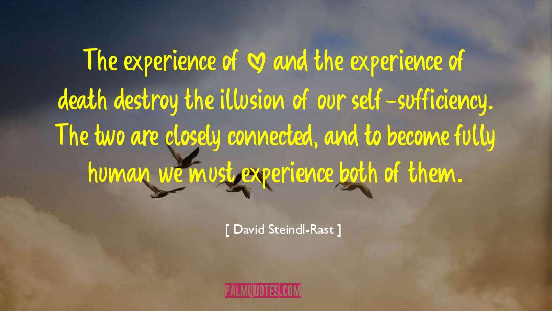 Self Sufficiency quotes by David Steindl-Rast