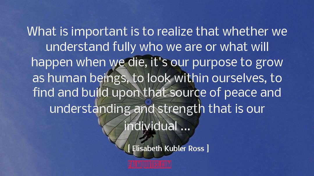 Self Understanding quotes by Elisabeth Kubler Ross