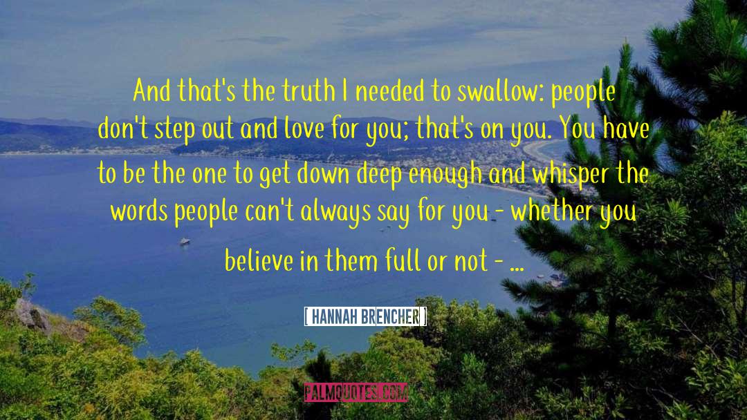Self Worth quotes by Hannah Brencher