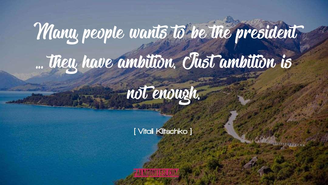 Selfish Ambition quotes by Vitali Klitschko