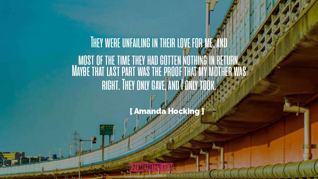 Selfish Love quotes by Amanda Hocking