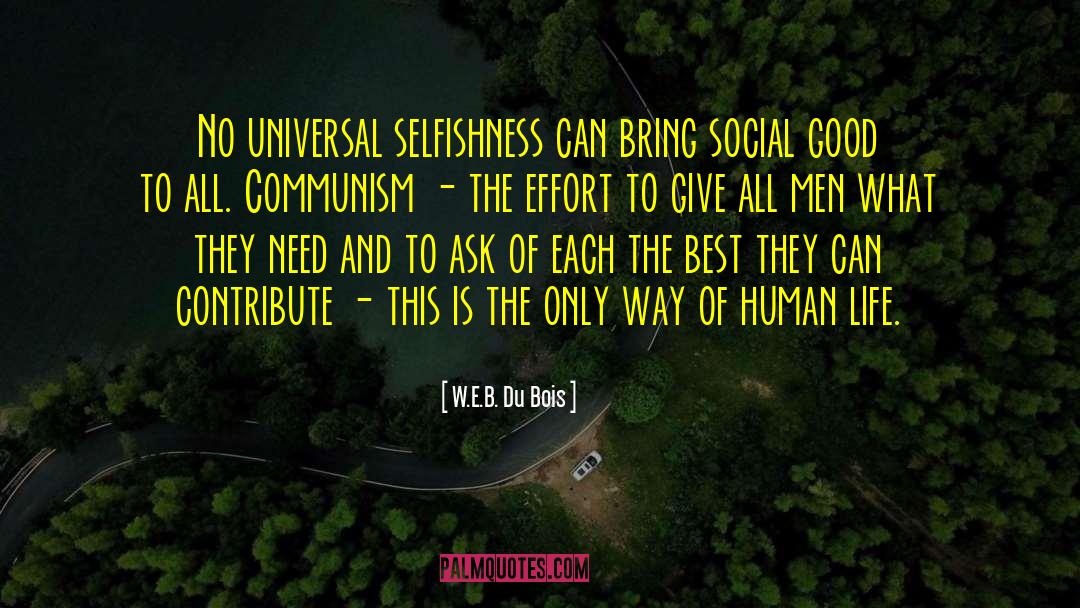 Selfishness quotes by W.E.B. Du Bois