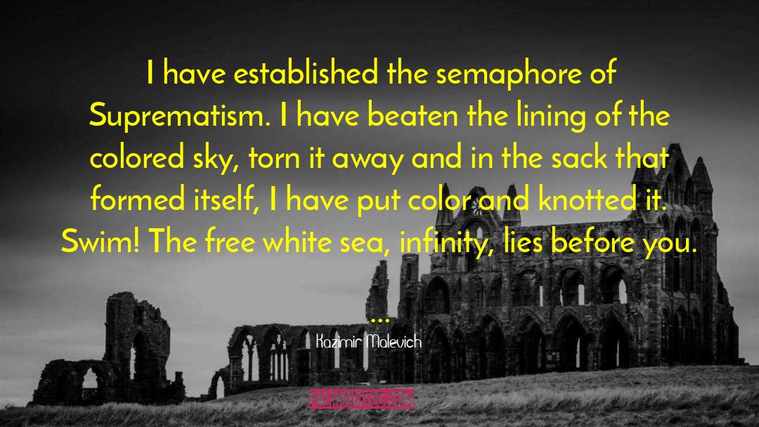 Semaphore quotes by Kazimir Malevich