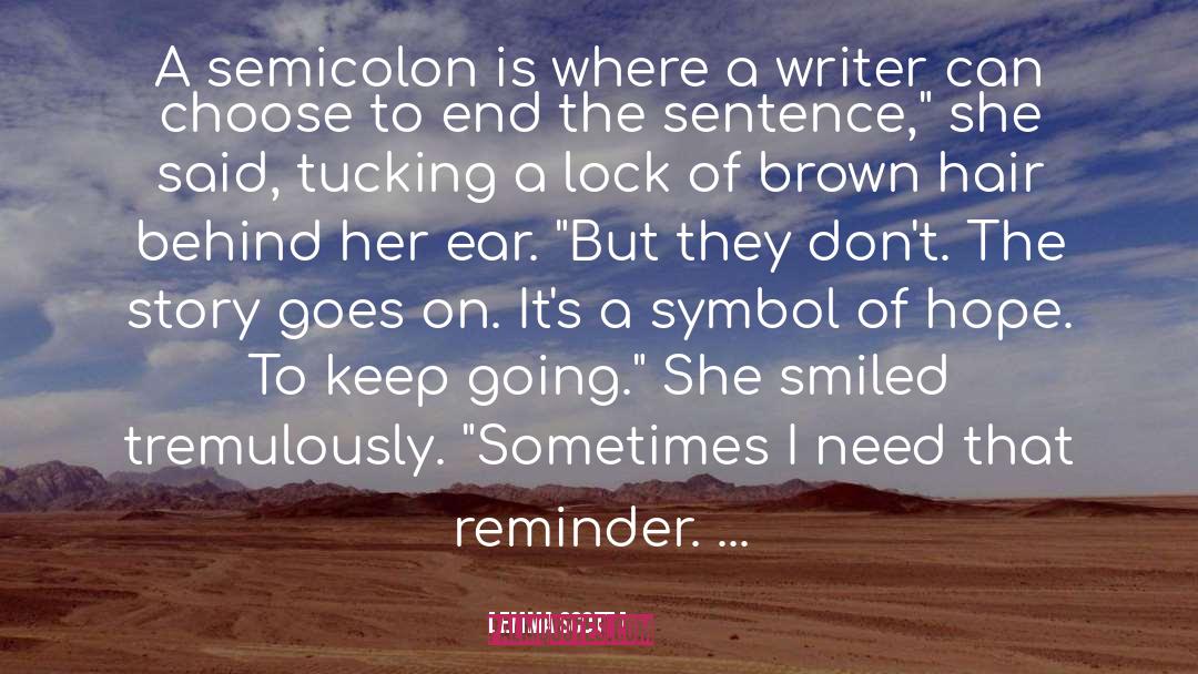 Semicolon In quotes by Emma Scott
