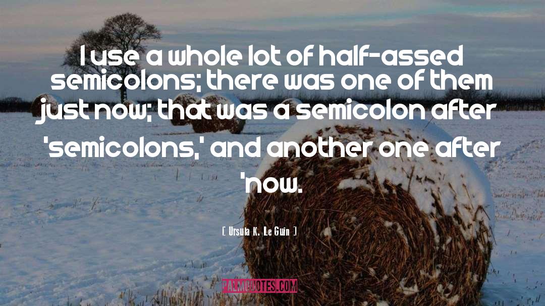Semicolon quotes by Ursula K. Le Guin